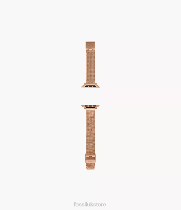 Accessory 2N02H257 Rose Gold-Tone Women Fossil 38mm/40mm/41mm Stainless Steel Mesh Band for Apple Watch