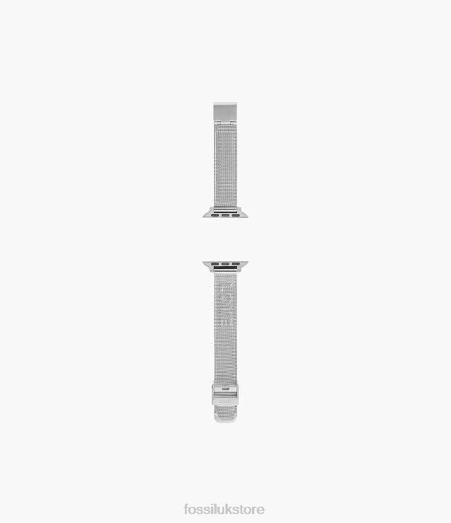 Accessory 2N02H258 White Women Fossil 38mm/40mm/41mm Stainless Steel Mesh Band for Apple Watch