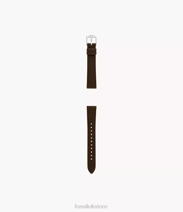 Accessory 2N02H261 Espresso Women Fossil 16mm Leather Watch Strap